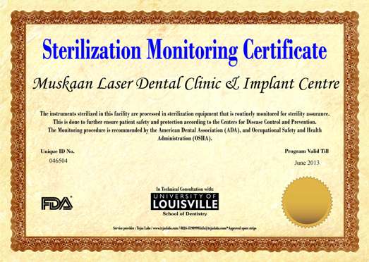 Sterilisation Certificate